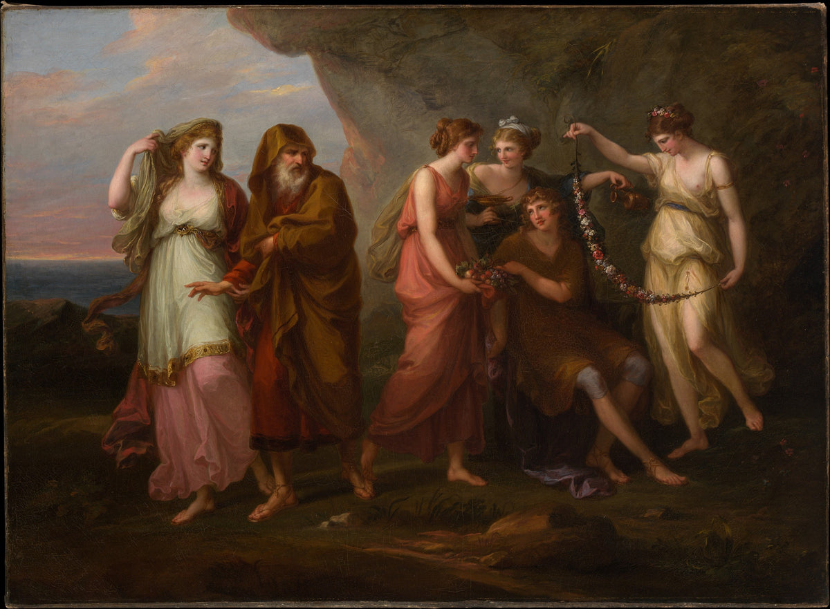 Telemachus and the Nymphs of Calypso - Angelica Kauffmann