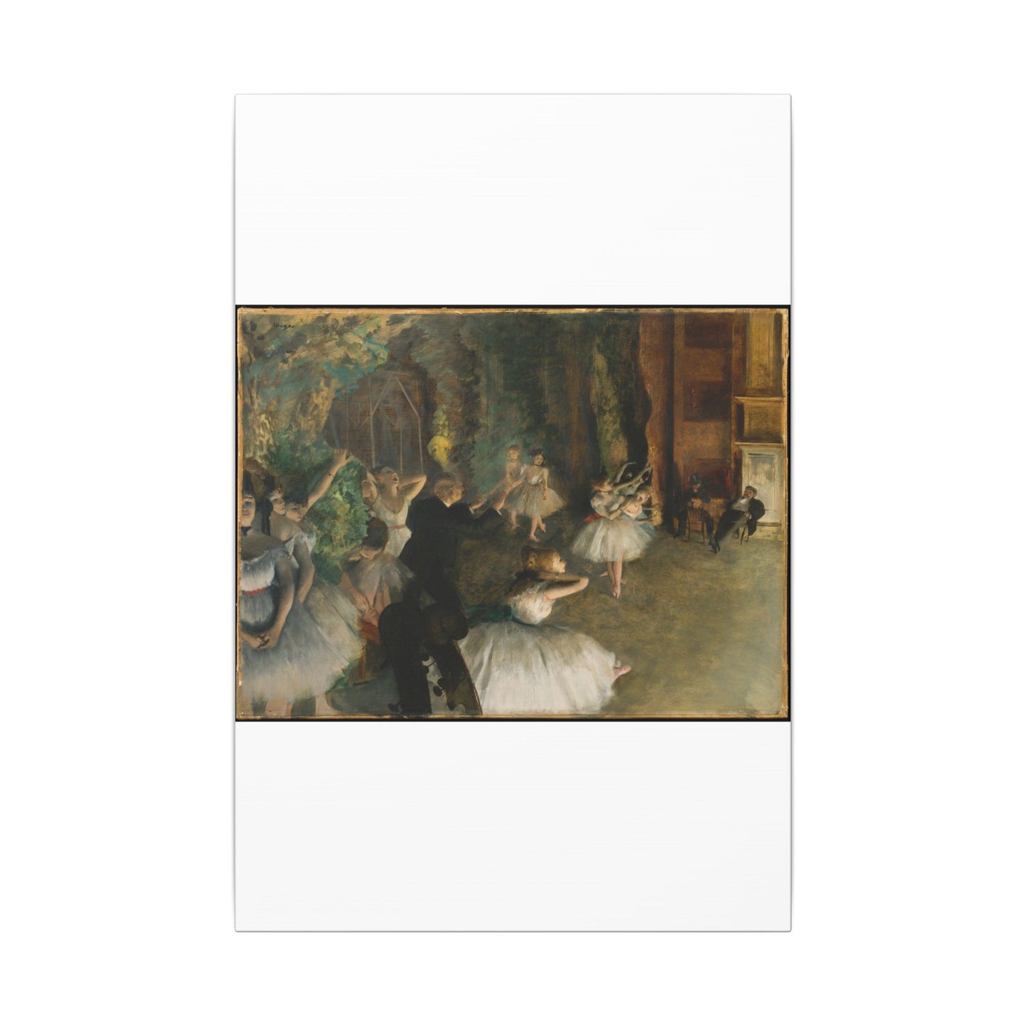 The Rehearsal of the Ballet Onstage - Edgar Degas