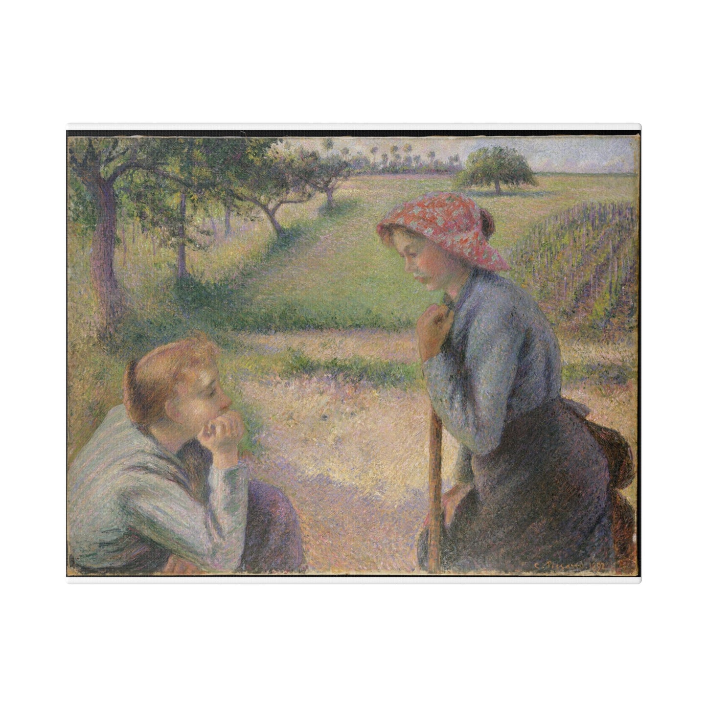 Two Young Peasant Women - Camille Pissarro