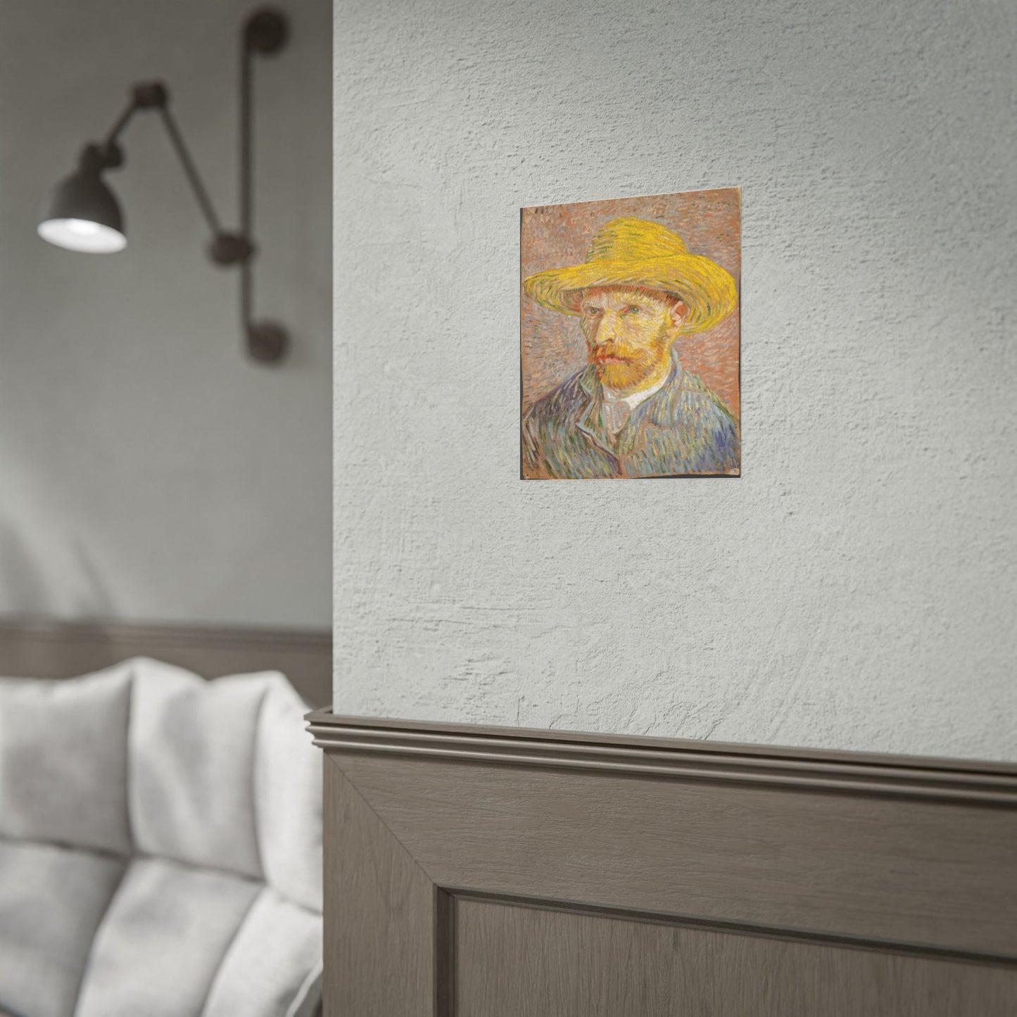 Self-Portrait with a Straw Hat - Vincent van Gogh