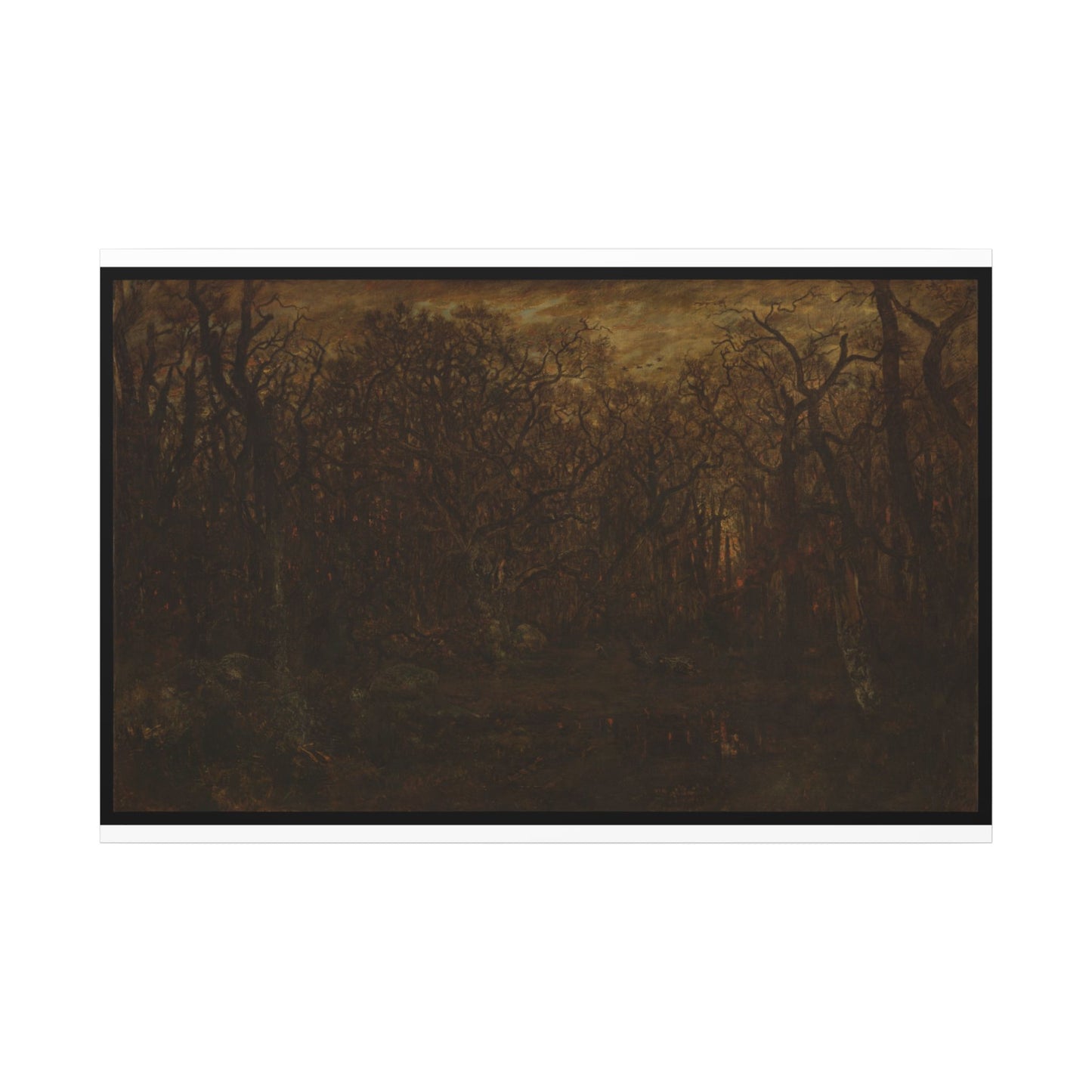 The Forest in Winter at Sunset