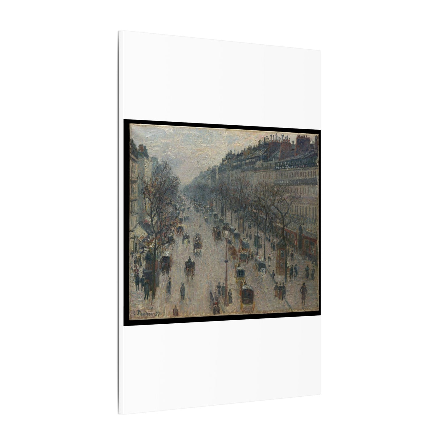 The Boulevard Montmartre on a Winter Morning - Camille Pissarro