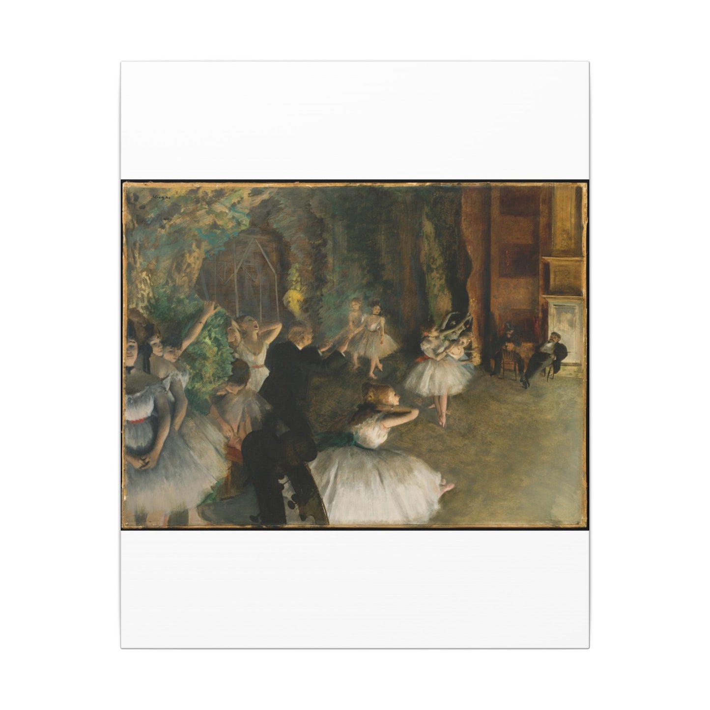 The Rehearsal of the Ballet Onstage - Edgar Degas