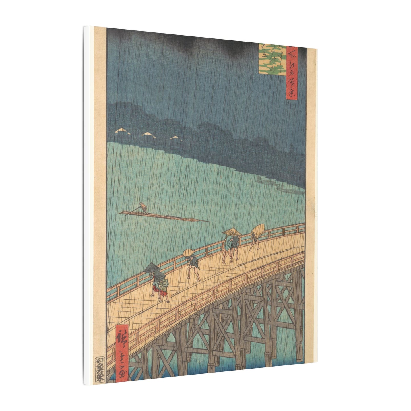 Sudden Shower over Shin-Ōhashi Bridge and Atake - Utagawa Hiroshige