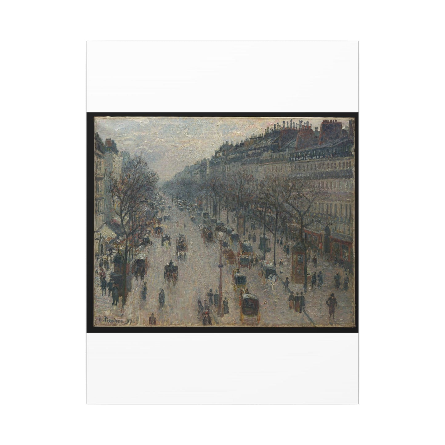 The Boulevard Montmartre on a Winter Morning - Camille Pissarro