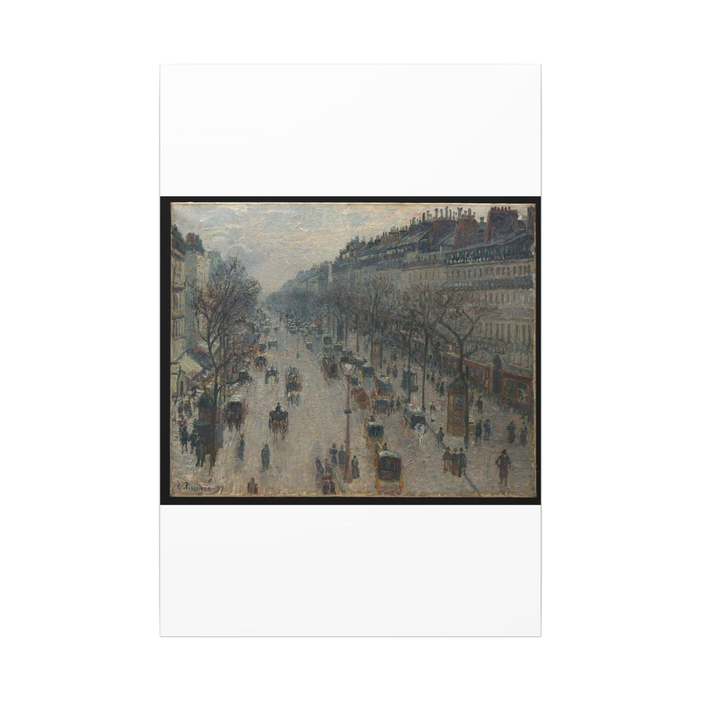 The Boulevard Montmartre on a Winter Morning - Camille Pissarro
