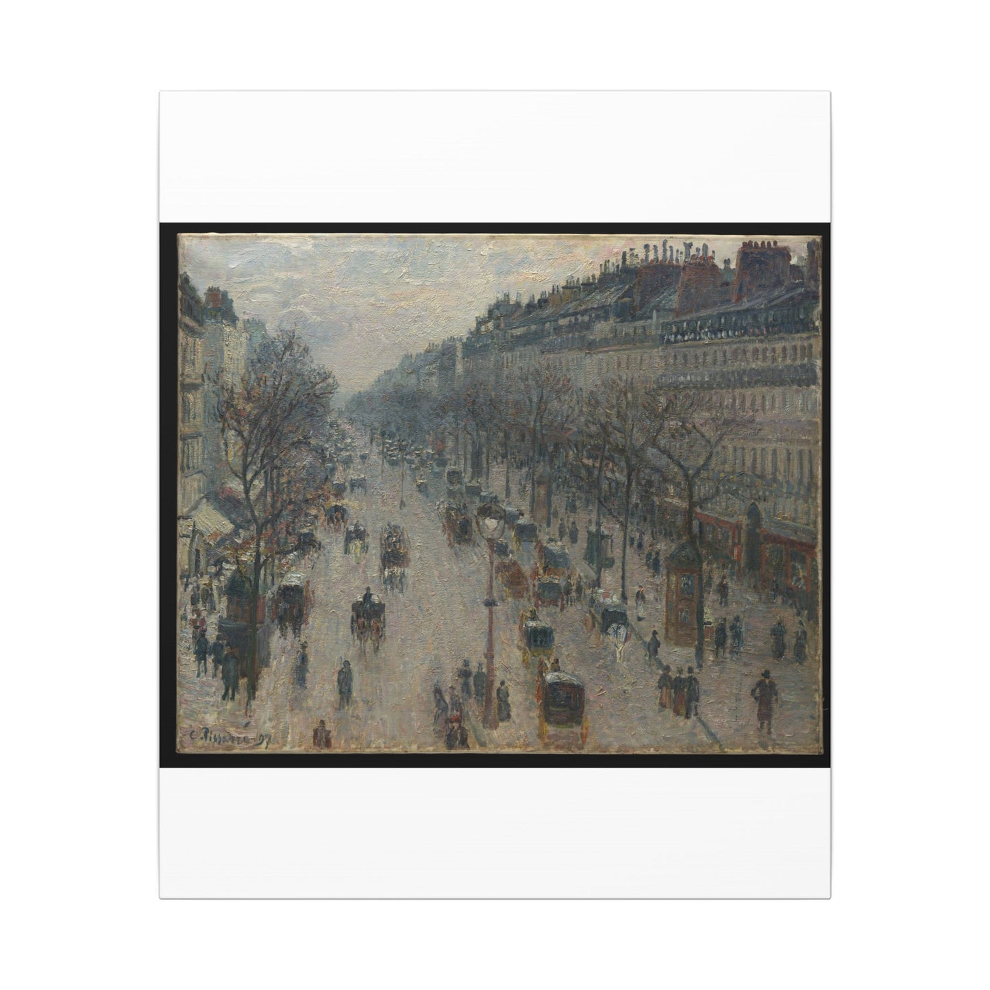 The Boulevard Montmartre on a Winter Morning - Camille Pissarro