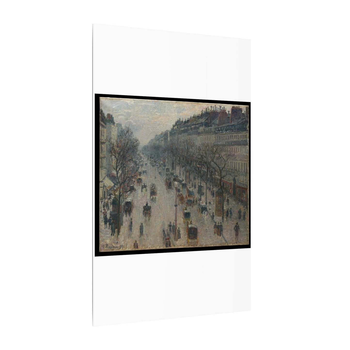 The Boulevard Montmartre on a Winter Morning - Camille Pissarro