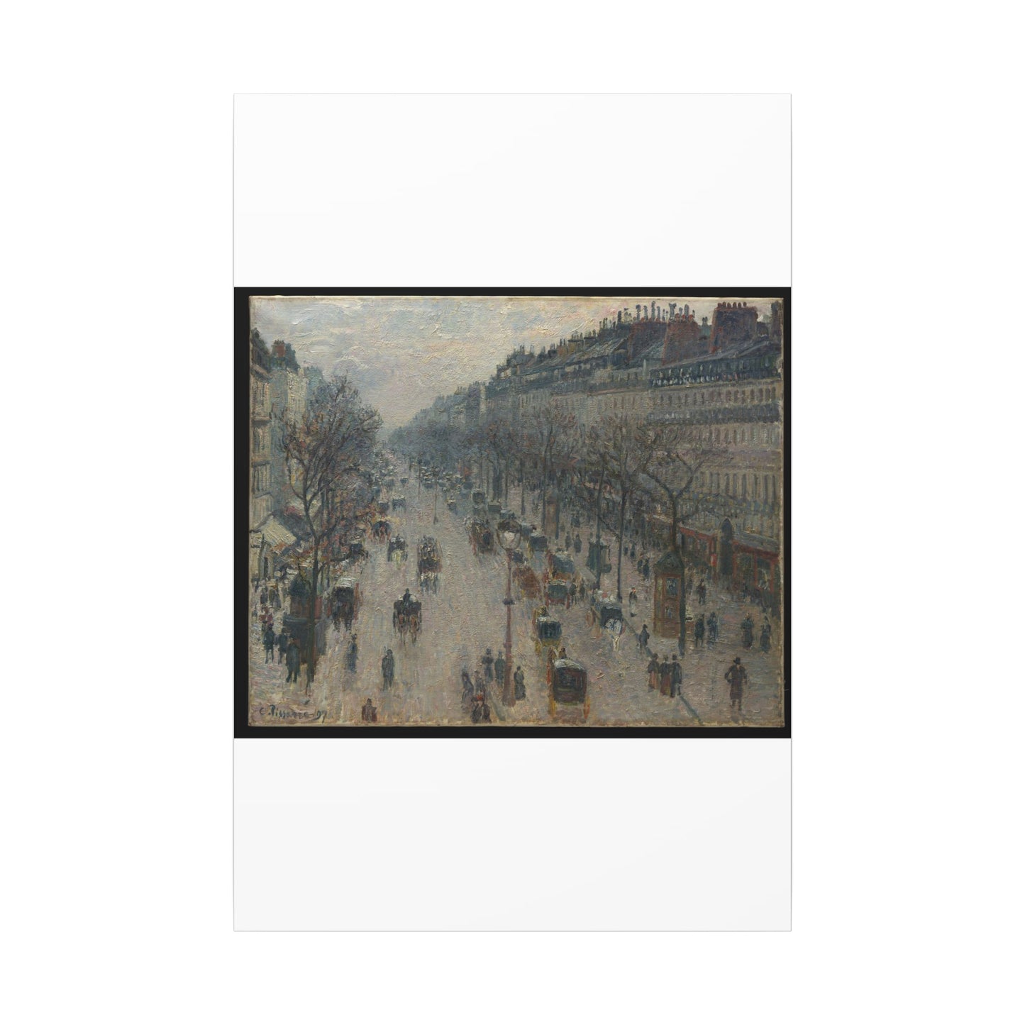 The Boulevard Montmartre on a Winter Morning - Camille Pissarro