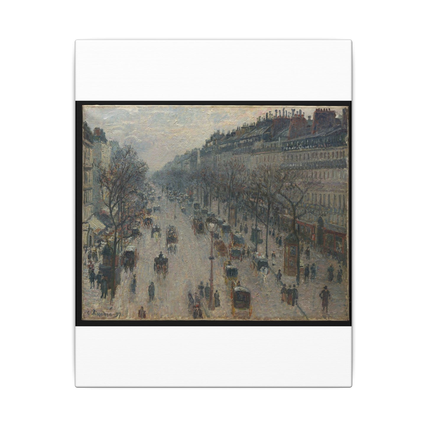 The Boulevard Montmartre on a Winter Morning - Camille Pissarro