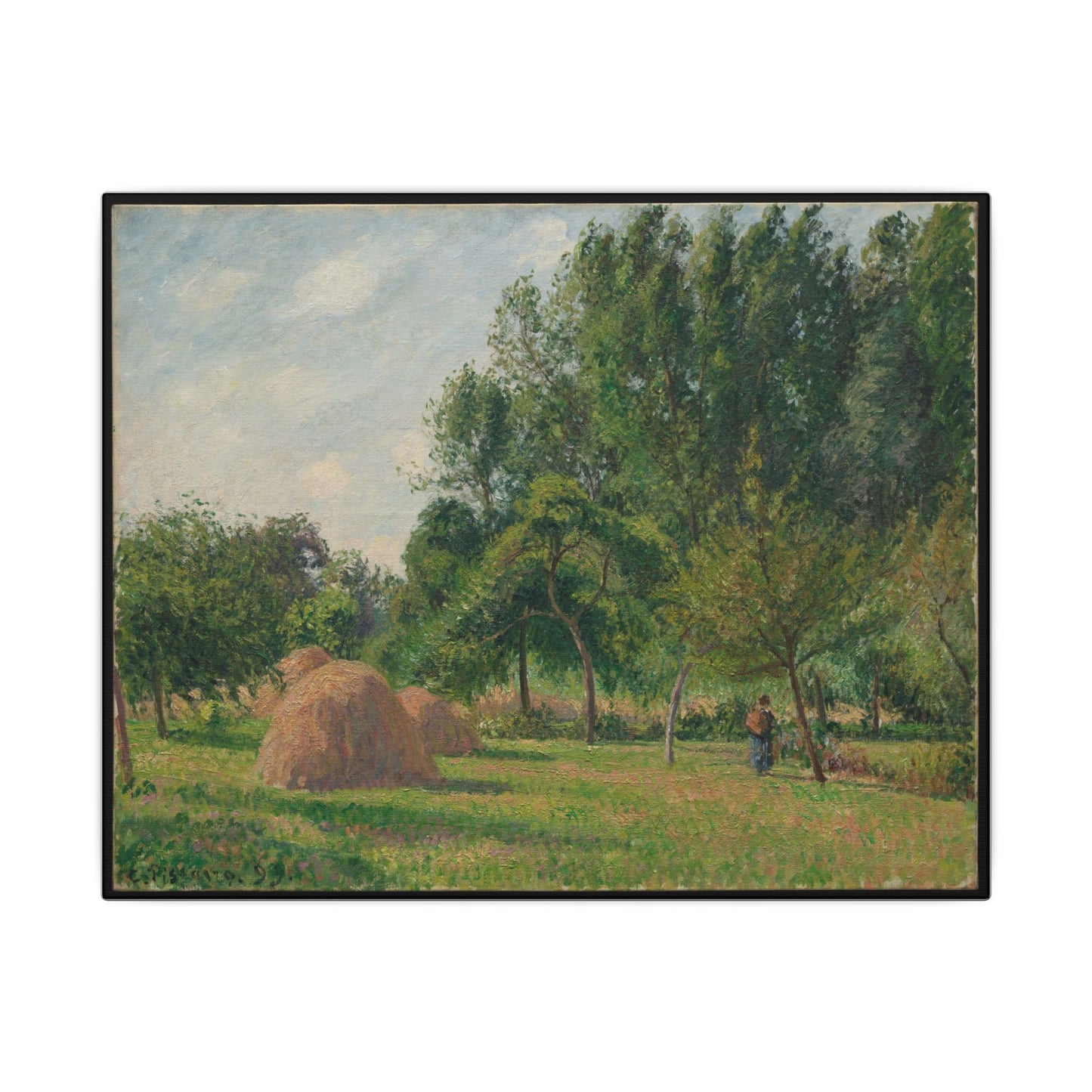 Haystacks, Morning, Eragny - Camille Pissarro