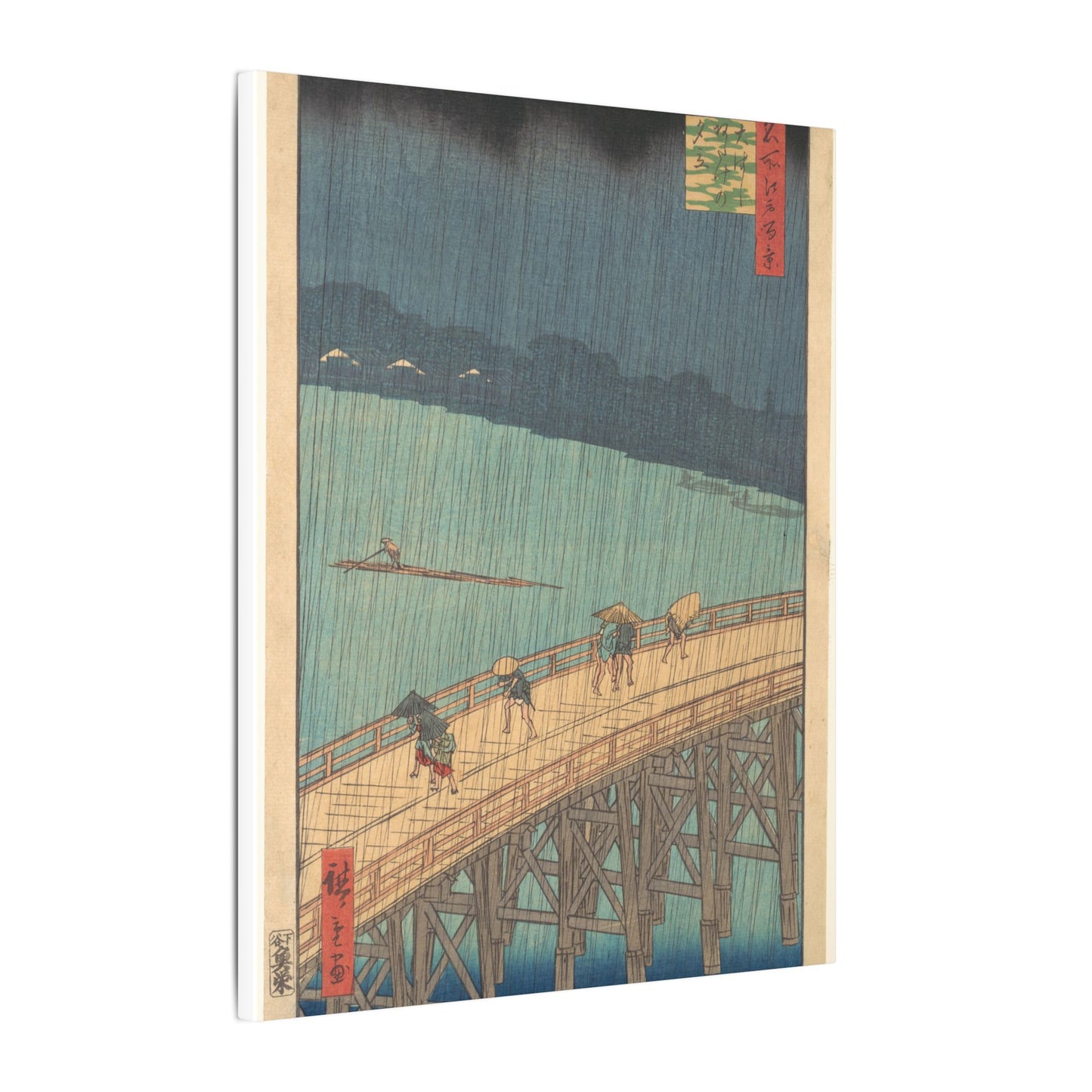 Sudden Shower over Shin-Ōhashi Bridge and Atake - Utagawa Hiroshige