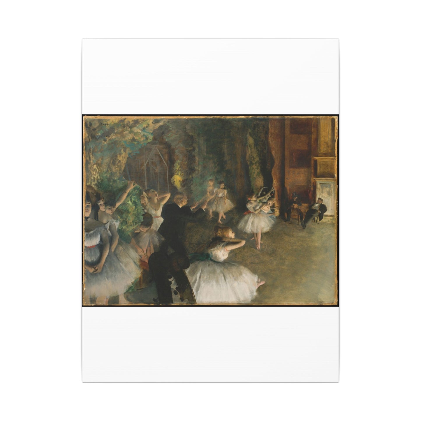 The Rehearsal of the Ballet Onstage - Edgar Degas