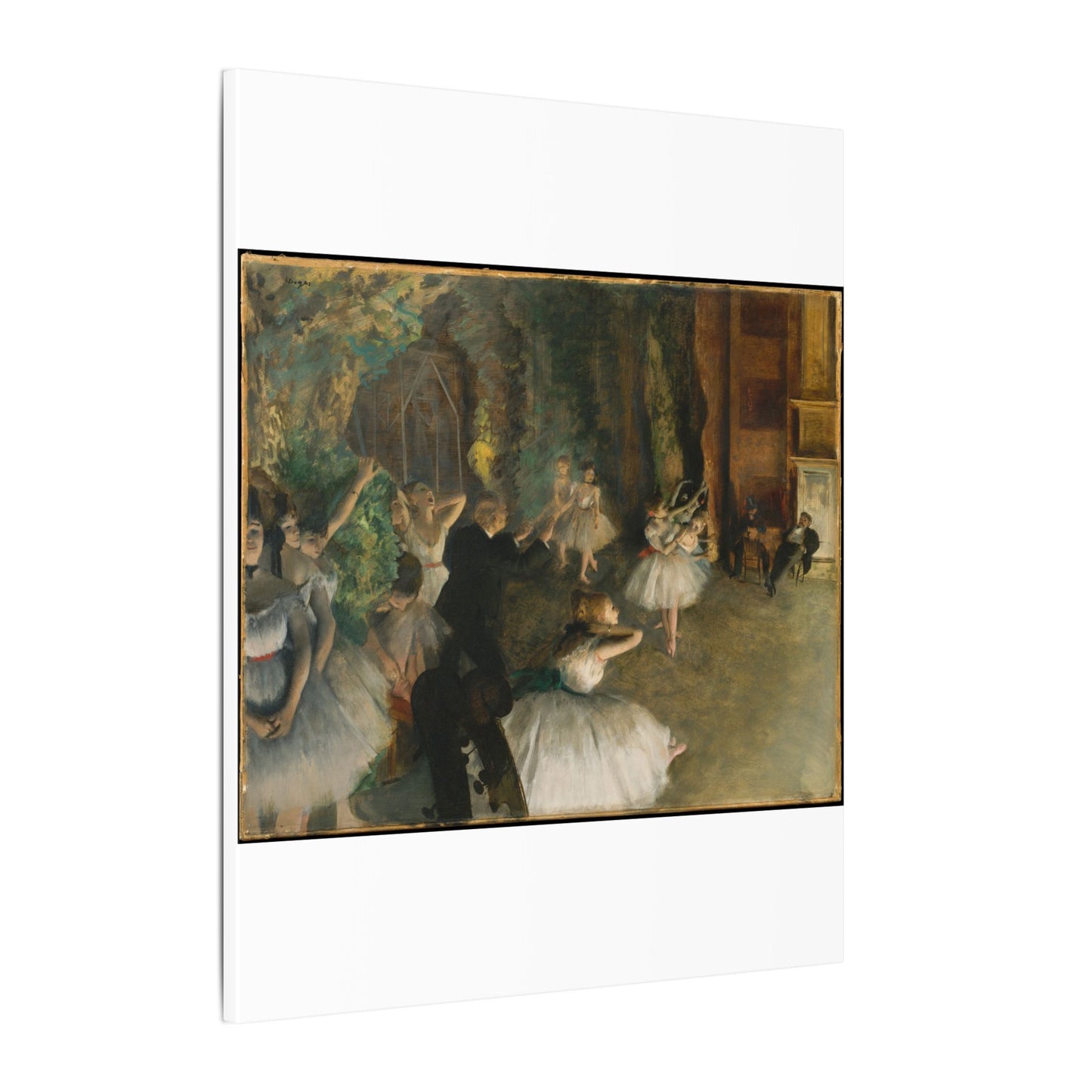 The Rehearsal of the Ballet Onstage - Edgar Degas