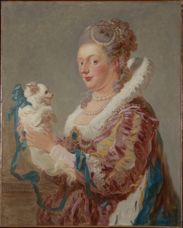 Marie Emilie Coignet de Courson (1716–1806) with a Dog - Jean Honoré Fragonard