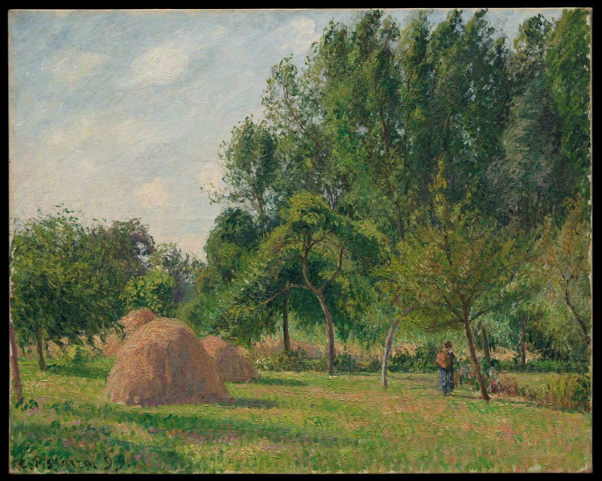 Haystacks, Morning, Eragny - Camille Pissarro