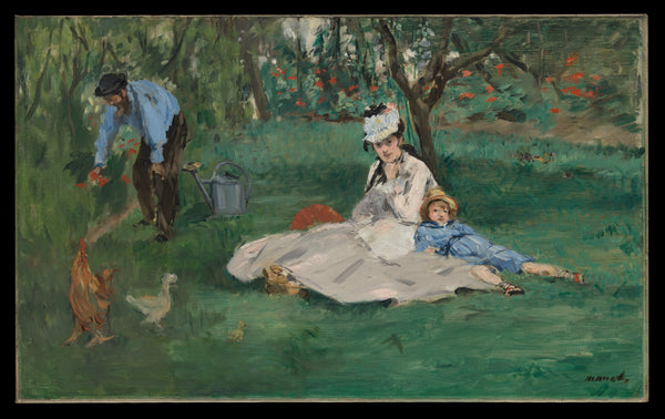 The Monet Family in Their Garden at Argenteuil - Edouard Manet