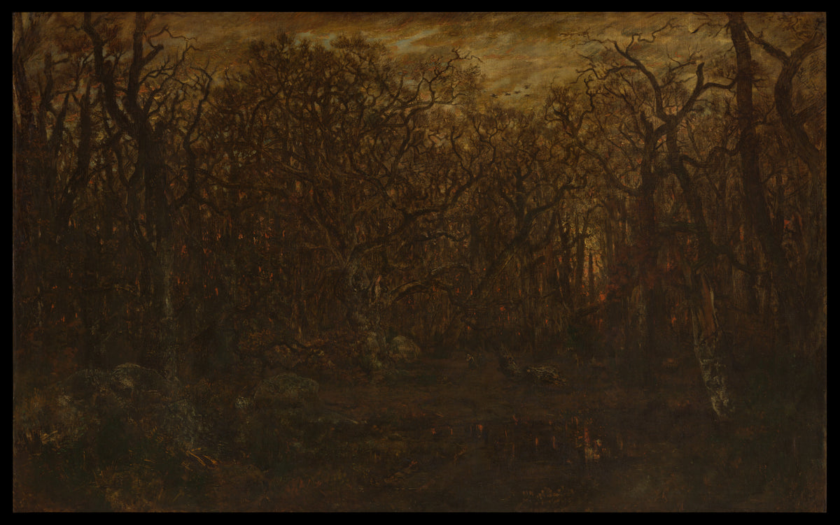 The Forest in Winter at Sunset - Théodore Rousseau