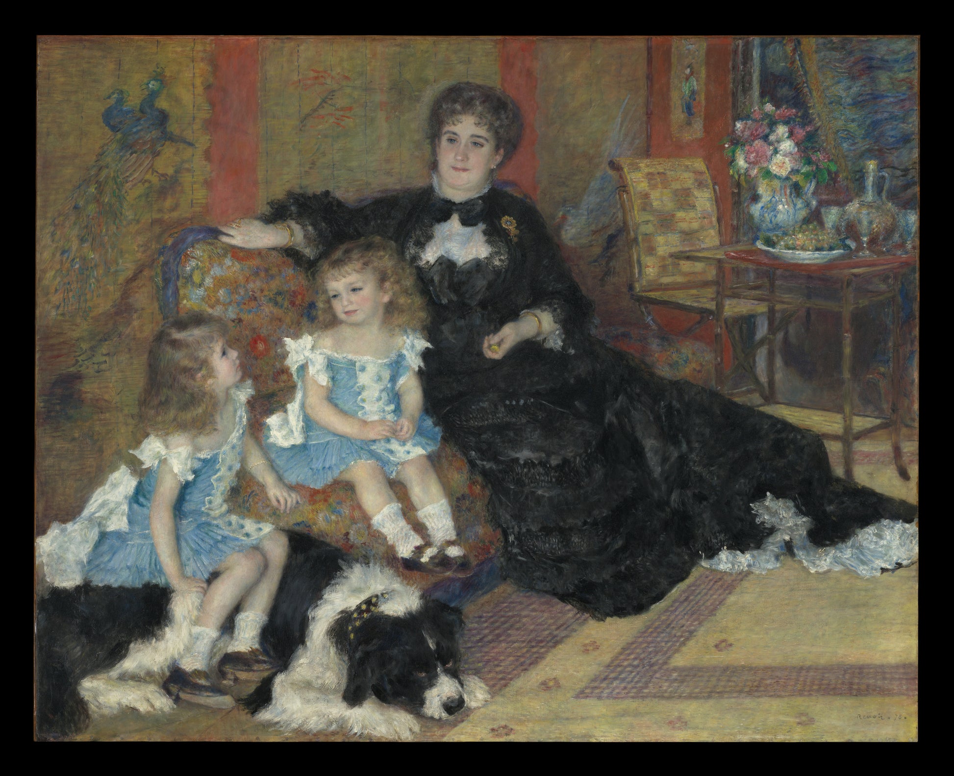 Madame Georges Charpentier (Marguerite-Louise Lemonnier, 1848–1904) and Her Children, Georgette-Berthe (1872–1945) and Paul-Emile-Charles (1875–1895) — Museum Quality Canvas Print | Gallerivm