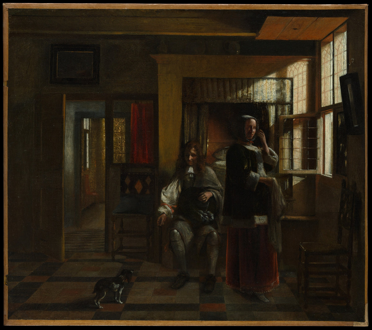 Interior with a Young Couple - Pieter de Hooch
