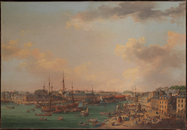 The Outer Harbor of Brest - Henri Joseph van Blarenberghe