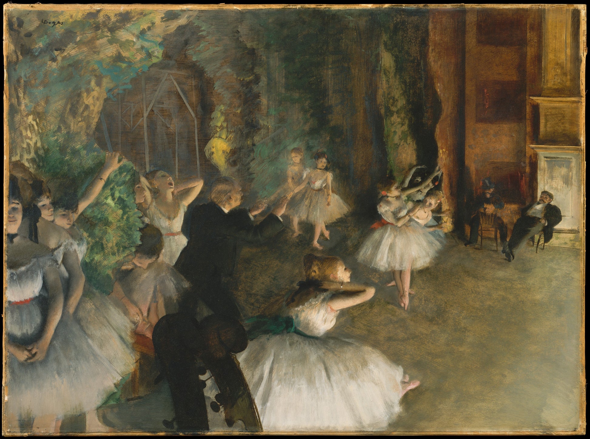 The Rehearsal of the Ballet Onstage — Museum Quality Canvas Print | Gallerivm