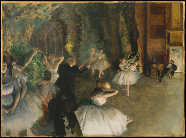 The Rehearsal of the Ballet Onstage — Museum Quality Canvas Print | Gallerivm