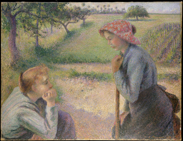 Two Young Peasant Women - Camille Pissarro