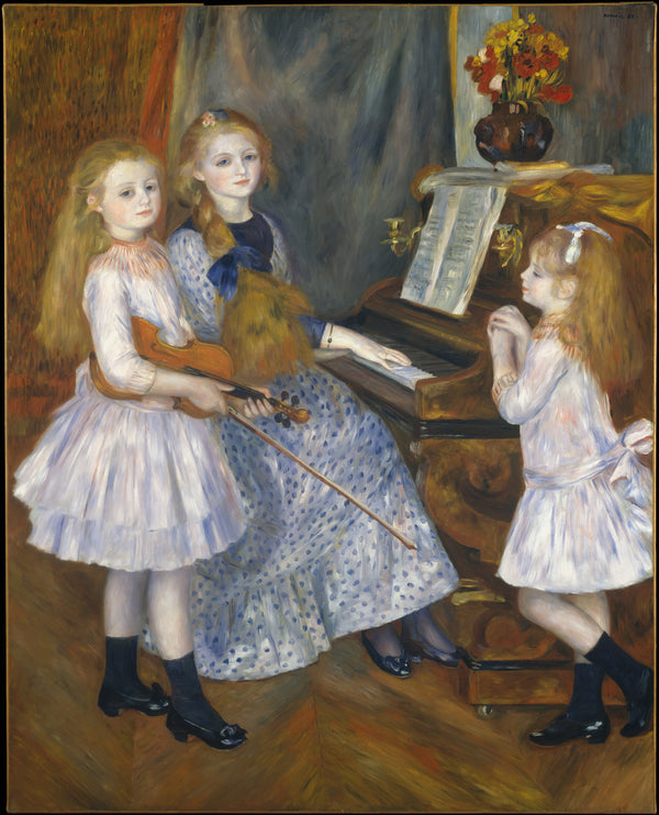 The Daughters of Catulle Mendès, Huguette (1871–1964), Claudine (1876–1937), and Helyonne (1879–1955) — Museum Quality Canvas Print | Gallerivm