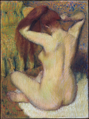 Woman Combing Her Hair - Edgar Degas 1