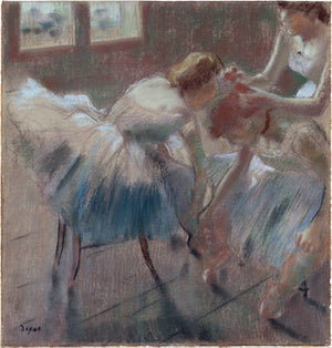 Three Dancers Preparing for Class - Edgar Degas 1