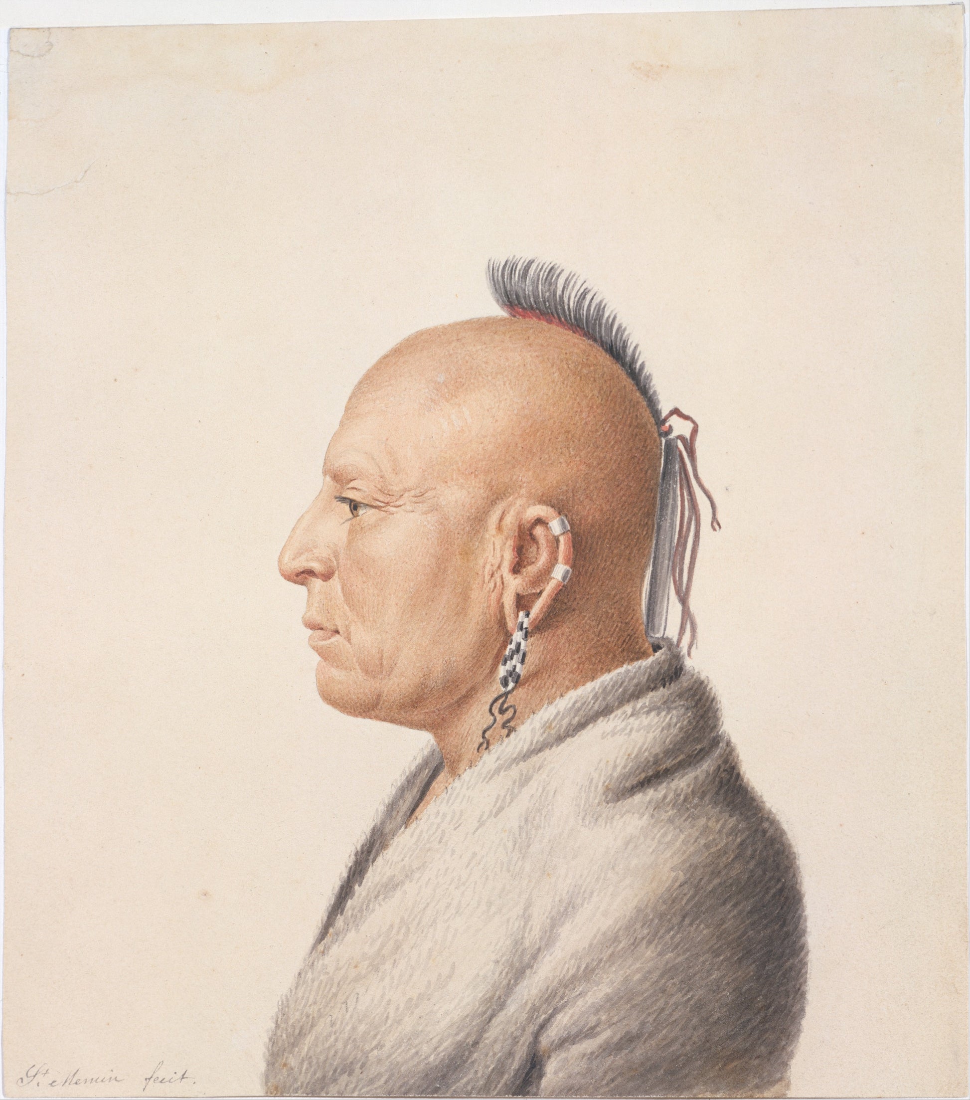 Osage Warrior - Museum Quality Art Print by Wallmood