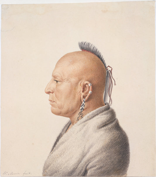 Osage Warrior - Museum Quality Art Print by Wallmood