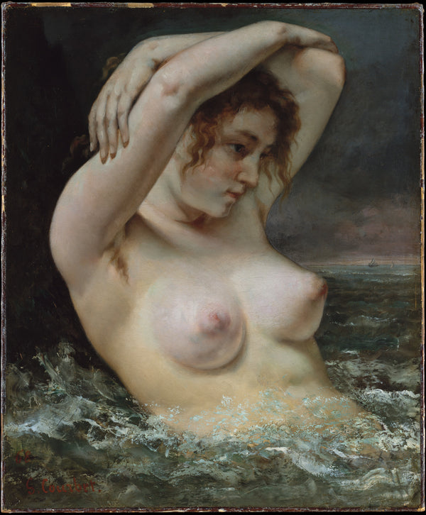 The Woman in the Waves - Gustave Courbet