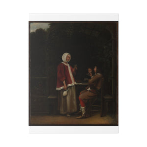 A Woman and Two Men in an Arbor 2